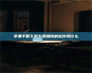 苹果手机下载东西赚钱的软件叫什么 第1张